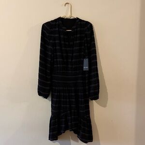 BCBG striped asymmetrical dress